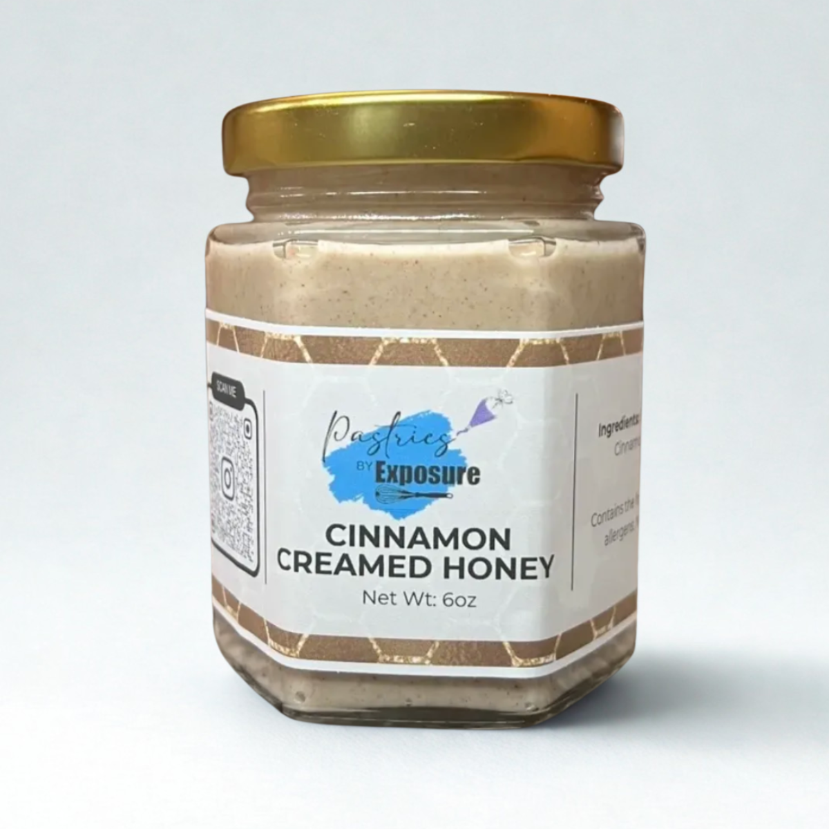 cinnamon creamed honey in a jar