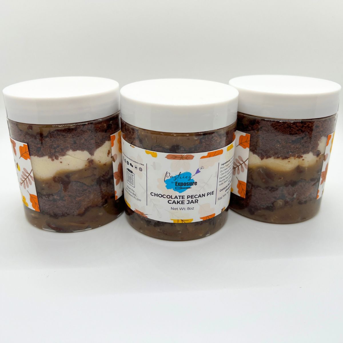 Chocolate Pecan Pie Cake Jar
