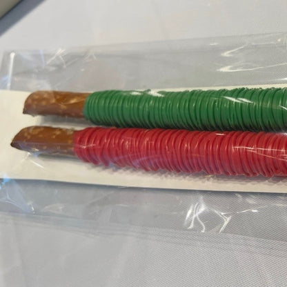 Christmas Chocolate Covered Pretzel Rods
