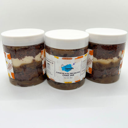 Chocolate Pecan Pie Cake Jar