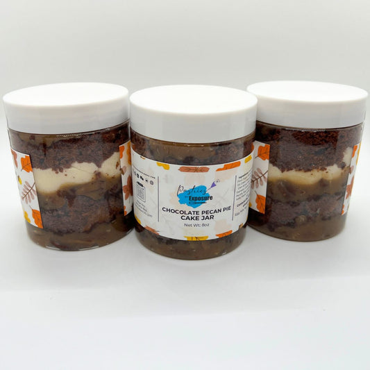 Chocolate Pecan Pie Cake Jar