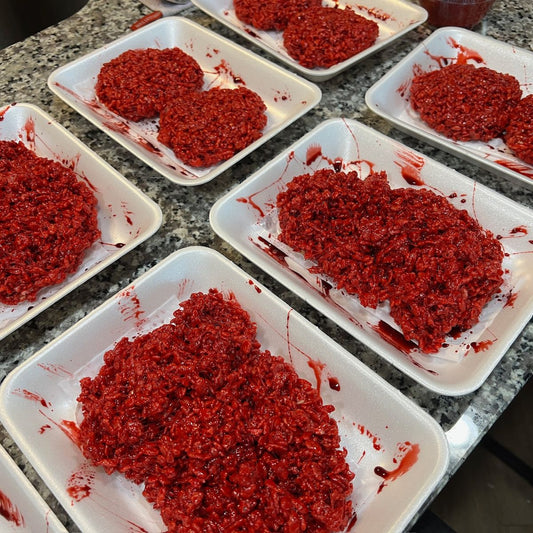 "Raw Meat" Rice Krispie Treat